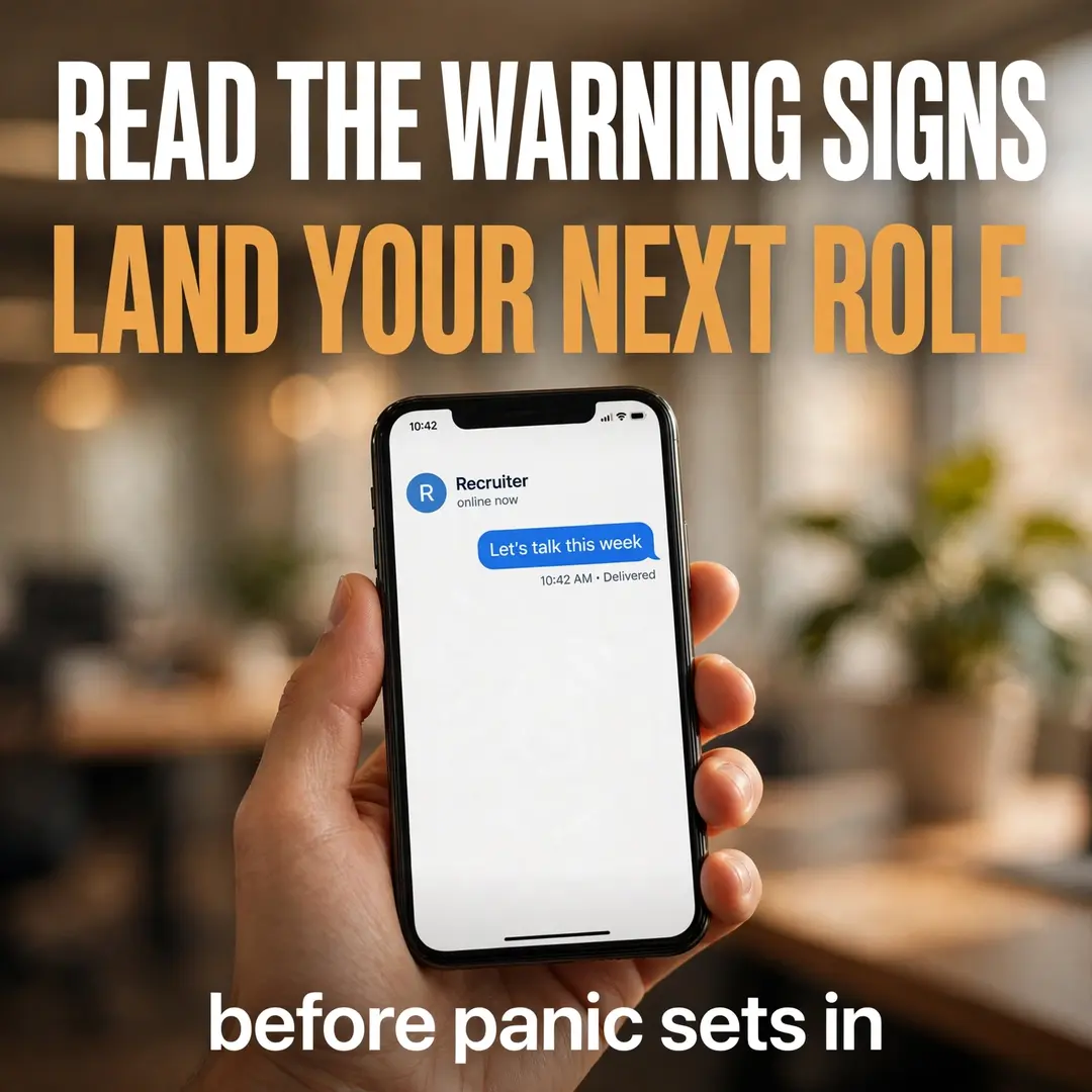 Read the warning signs. Land your next role before panic sets in.